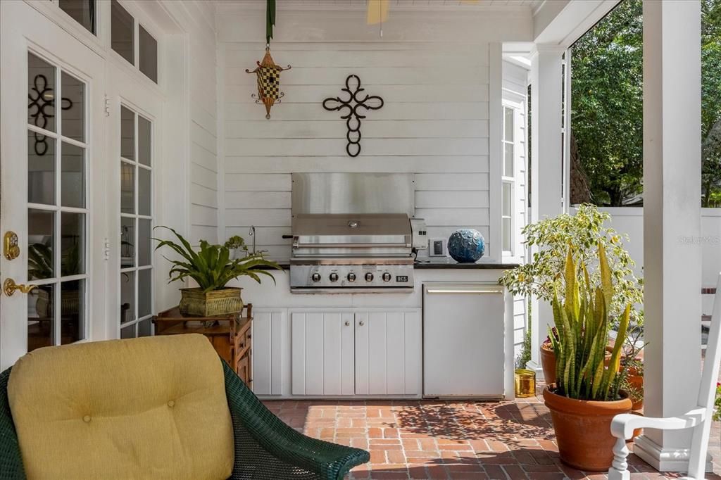 Summer kitchen on back porch.