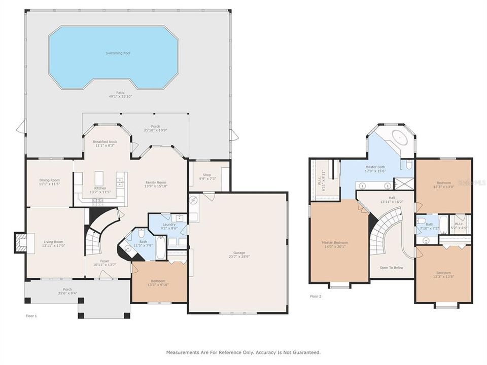 “Floor plans are for illustration only; they are not a substitute for architectural floor plans. Measurements are approximate.”