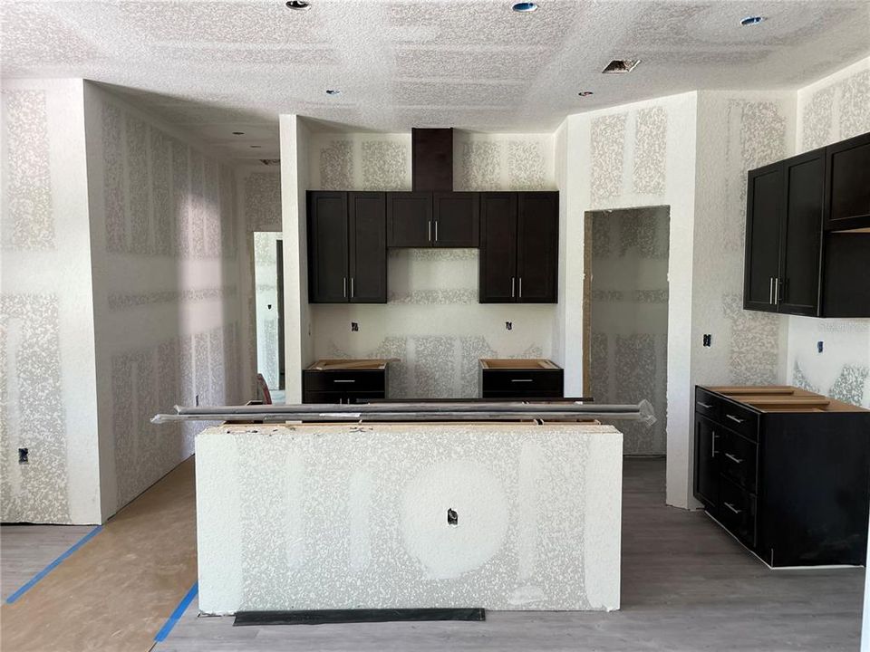 Kitchen - Island, cabinetry and pantry
