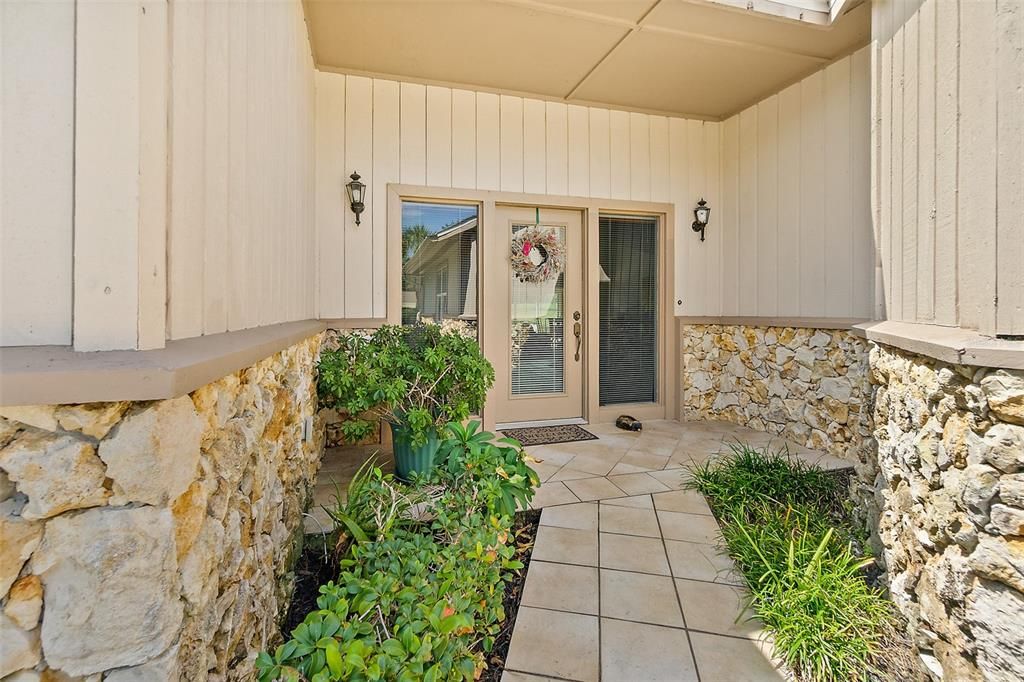 Private Entry w/Landscaped Beds