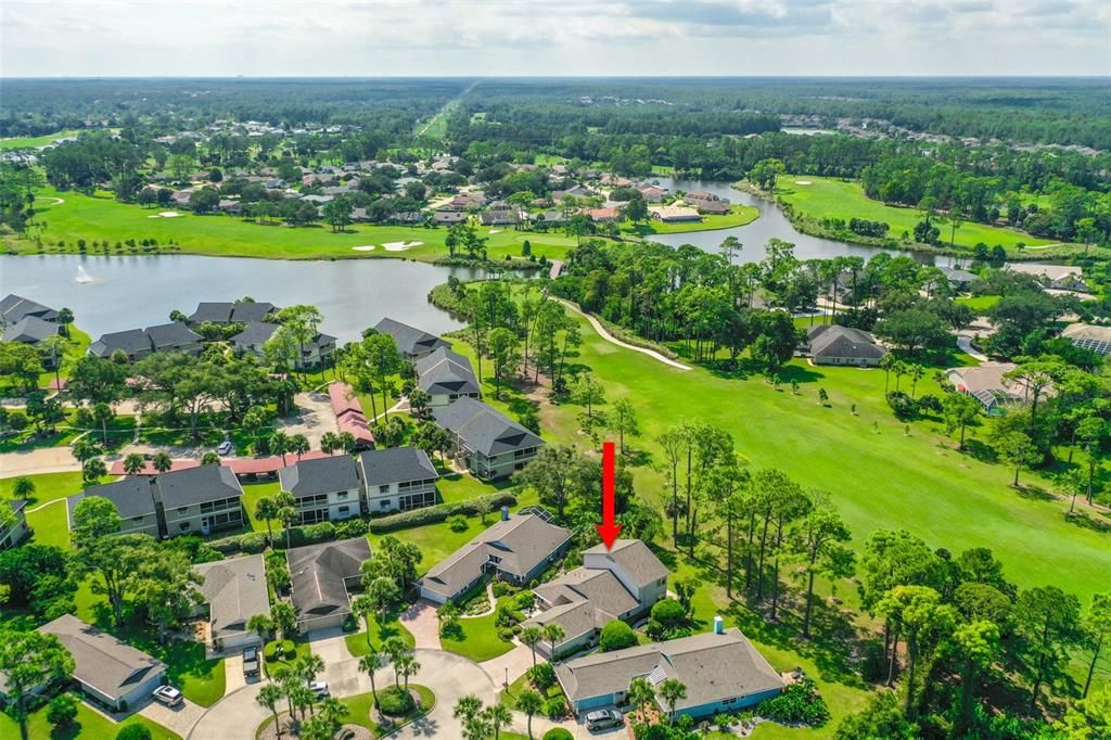 Aerial View of Golf Course & Home