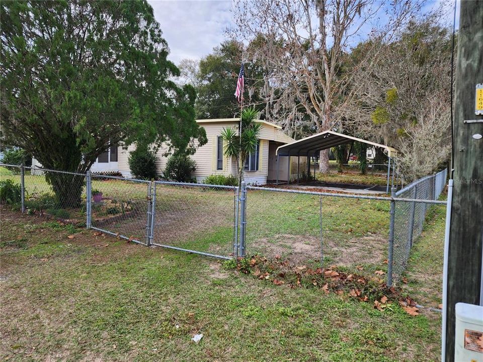 Property completely fenced with 2 double gate entry's