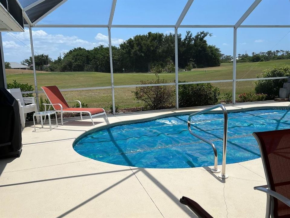 Pool and view of golf course