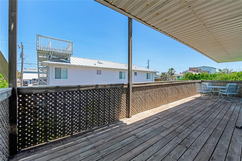 Upstairs Deck Overlooking Backyard