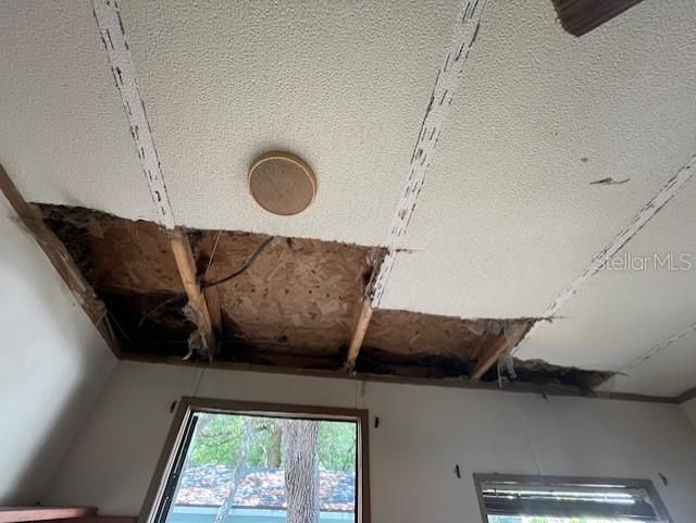 Ceiling area that needs replaced in Bedroom.