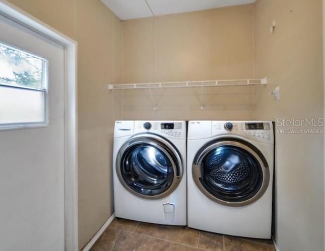 Virtually Staged Washer & Dryer