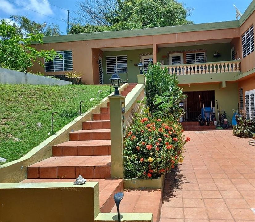 stairs up to guestrooms