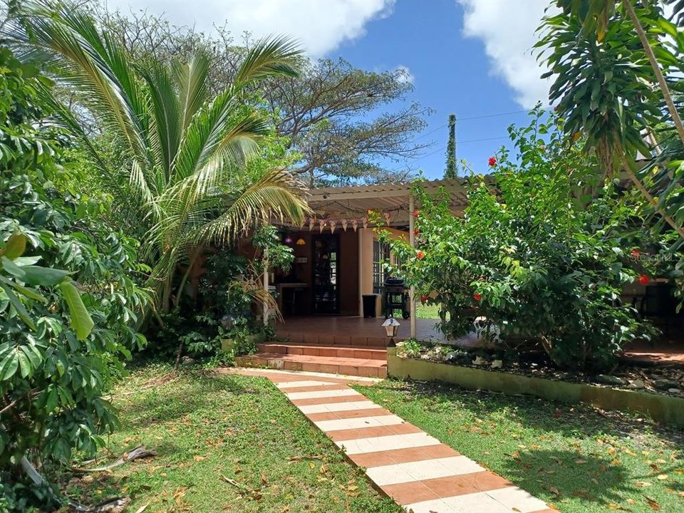 exterior view of outdoor living space