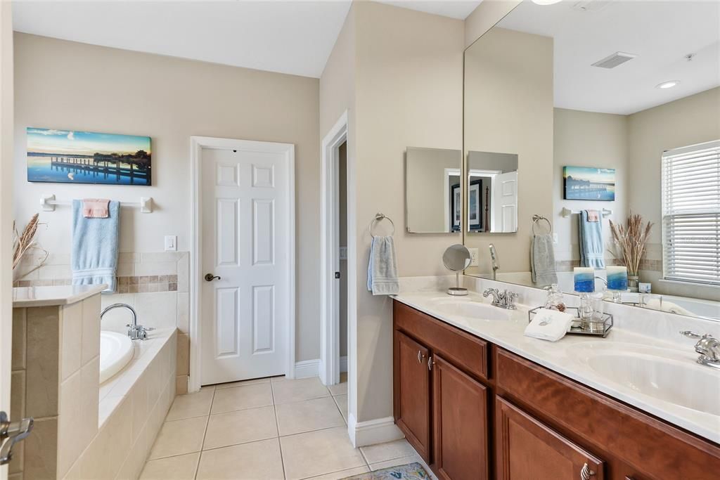 Master Bathroom has dual sinks