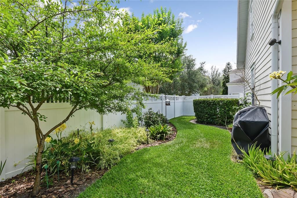 Lovely landscaped backyard