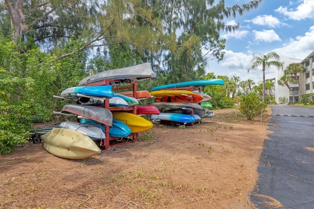 Kayak storage area.