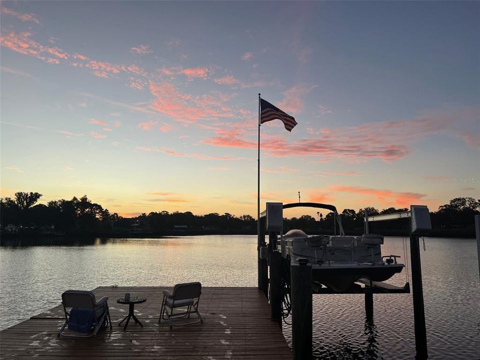 sunrise from the dock