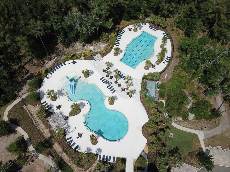 Resort style pool and lap pool.