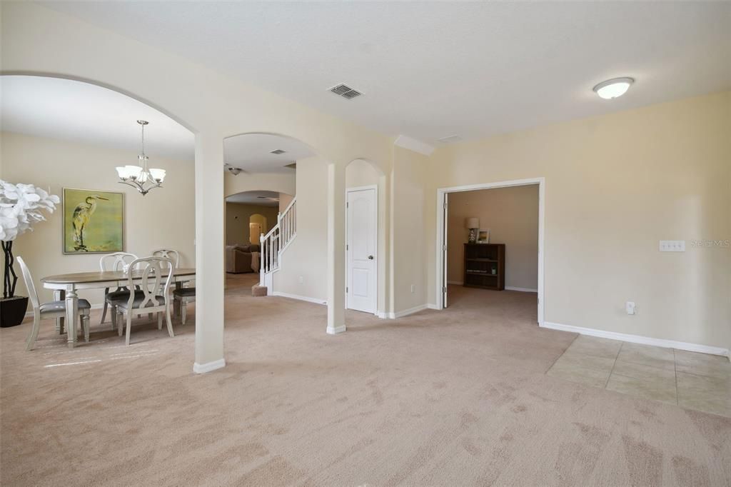 formal living room and dining room