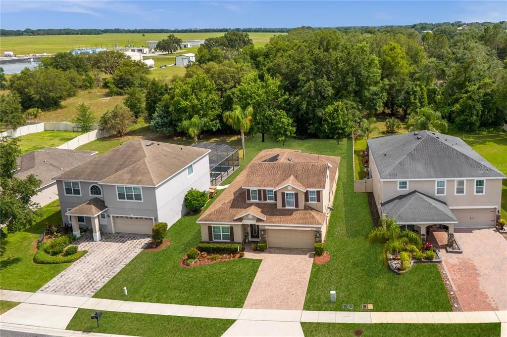 Virtually Staged: Aerial view looking south