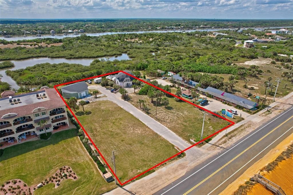 2 homes & 3 Acres for sale.View of both homes on A1A