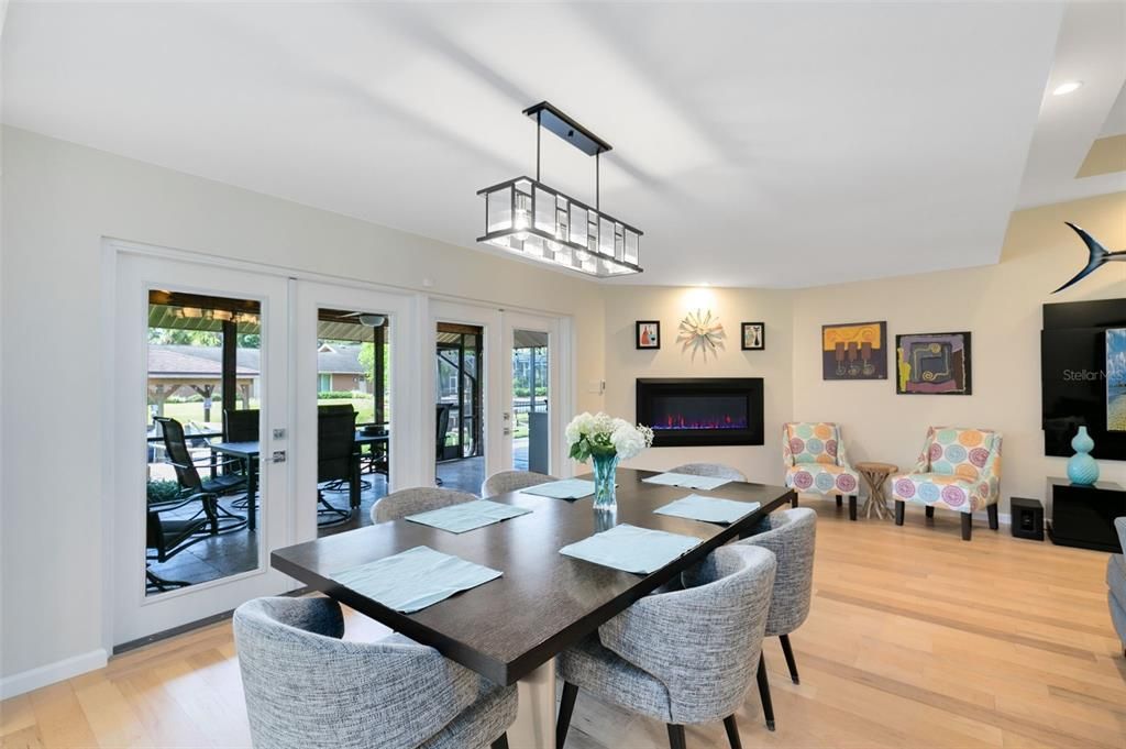 Dining Area with French Door Access to Rear Lanai