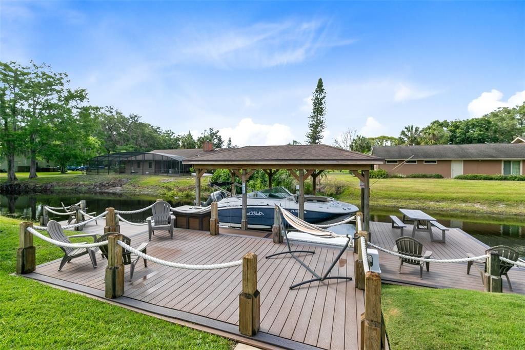 Trex Deck Dock and Boathouse