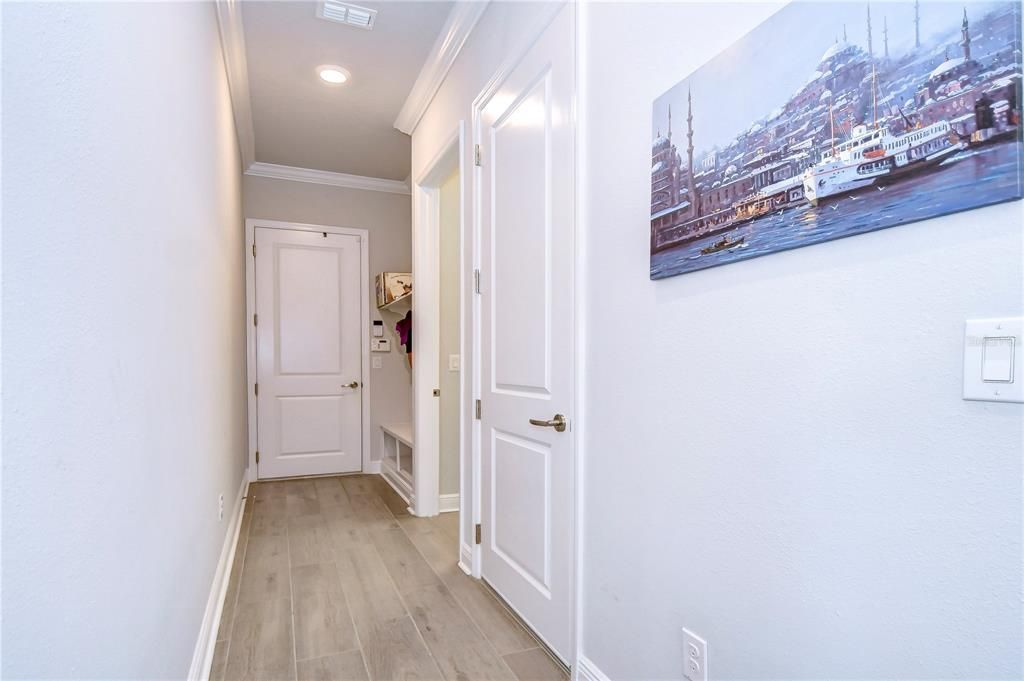 Hallway to garage and laundry room!