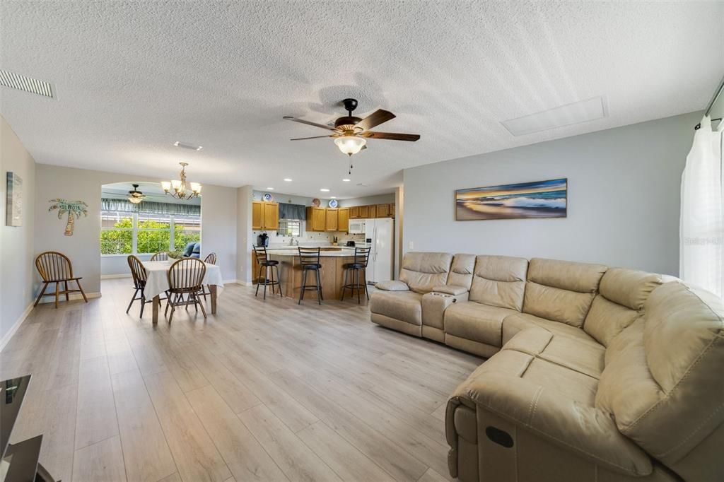 Your living and dining areas are open to the kitchen and there is a FLEX/DEN space with fantastic NATURAL LIGHT!