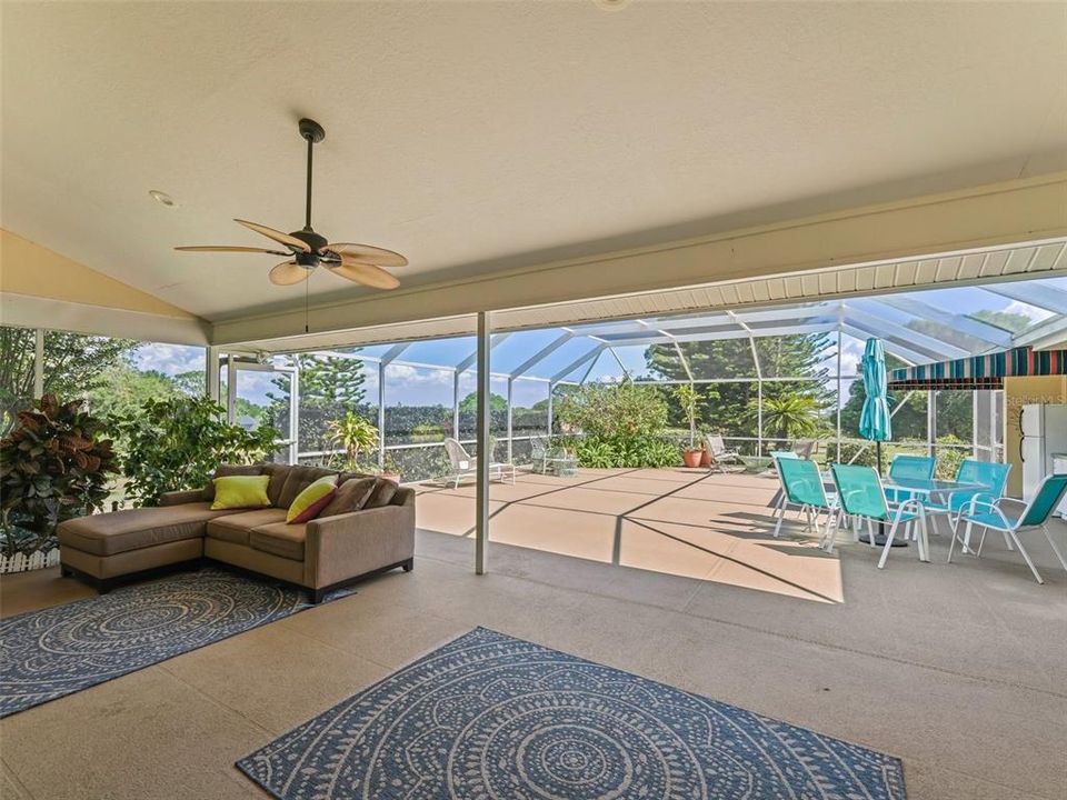 Covered portion of Lanai with easy care floor