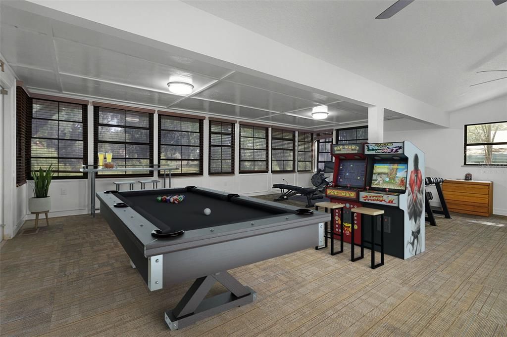 Virtually Staged games room