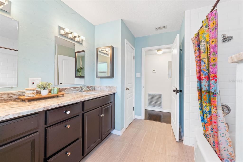 Guest Bathroom with linen close