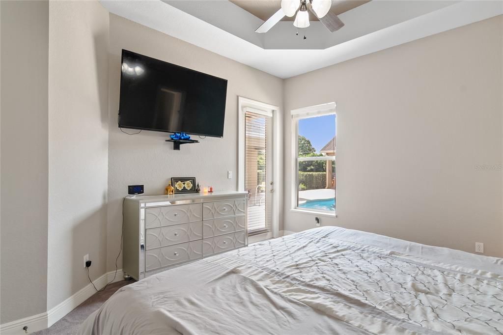 Master Bedroom access to the pool
