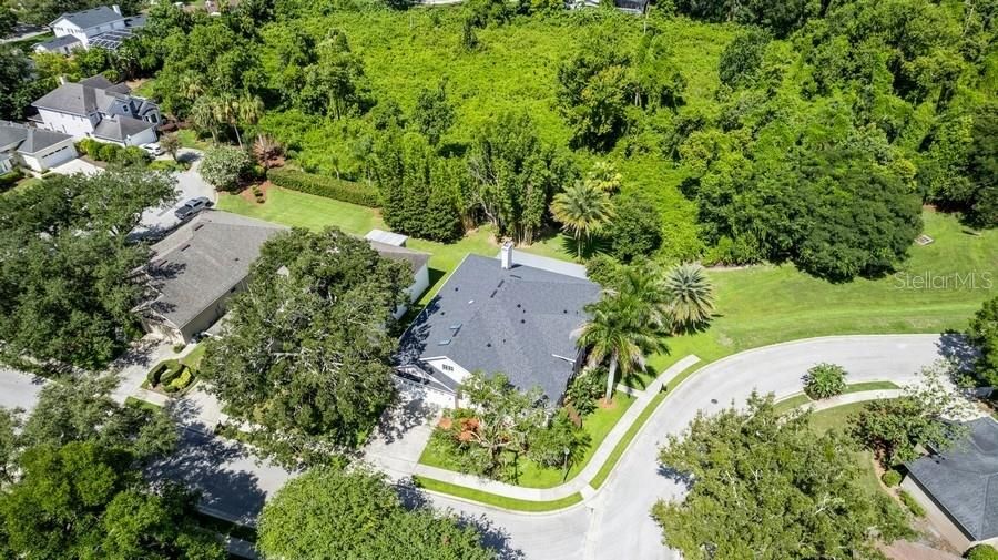 AERIAL VIEW OF CORNER LOT