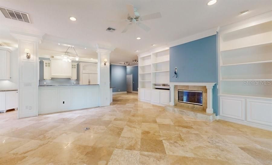 FAMILY ROOM WITH KITCHEN VIEWS