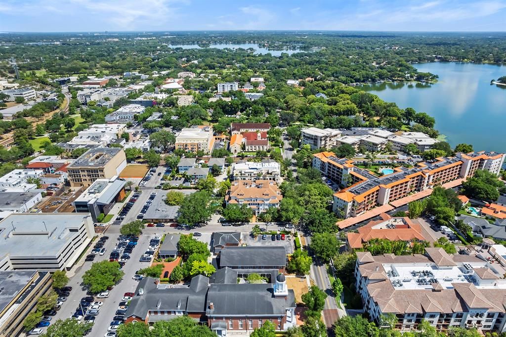 Aerial Downtown Winter Park