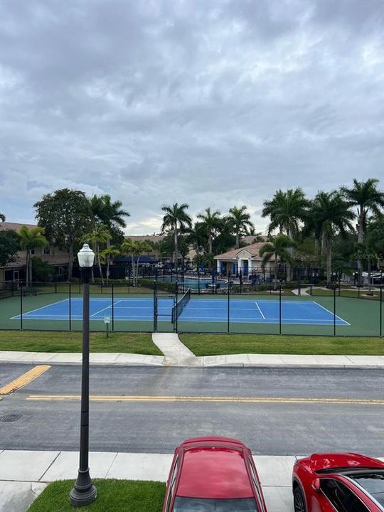 View to Tennis court and Club house