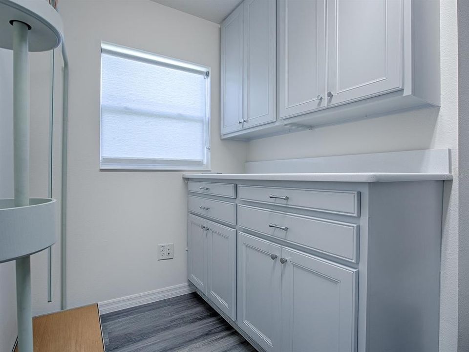 EVEN A BUTLER'S PANTRY!  LOTS OF ROOM IN THIS LAUNDRY SPACE.