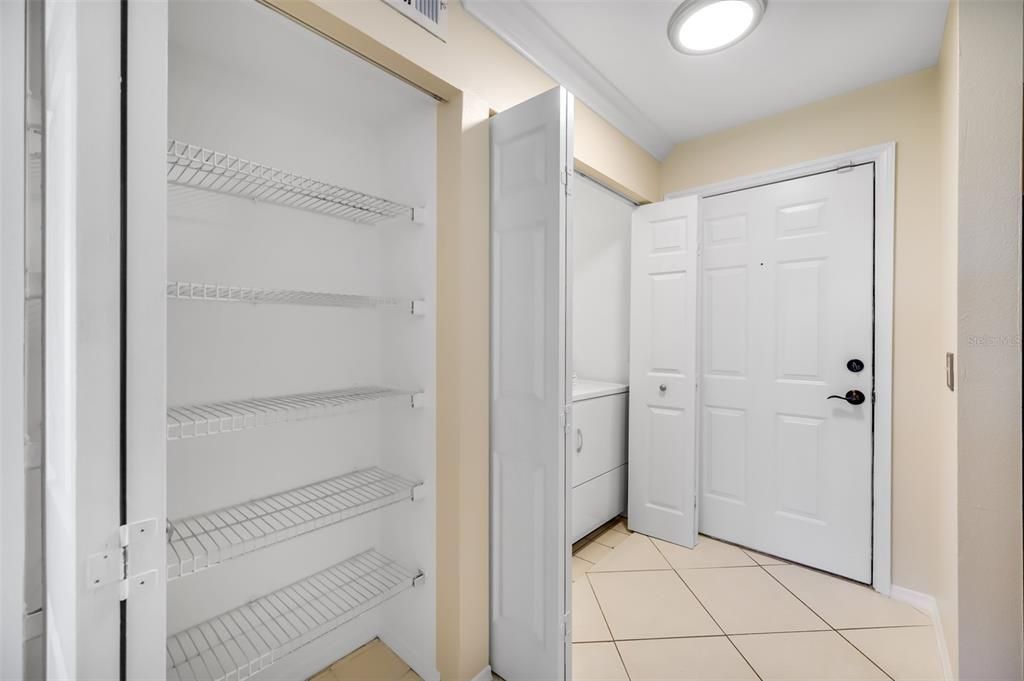 An additional Utility Storage area or use as a Kitchen Pantry!