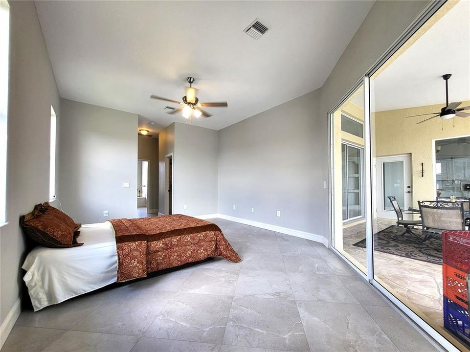 Large sliding glass doors for access to the lanai.