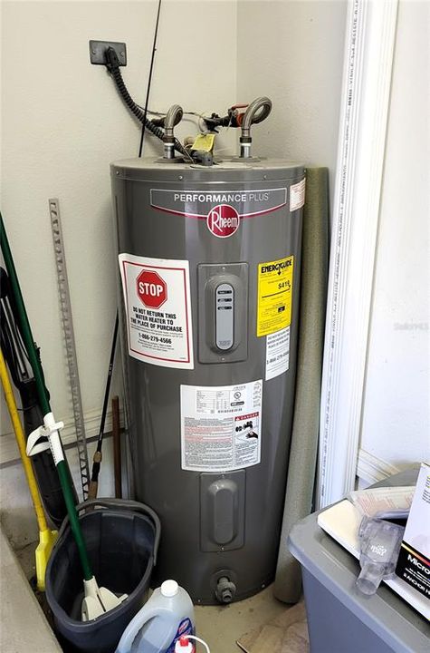 Water heater installed in 2021.