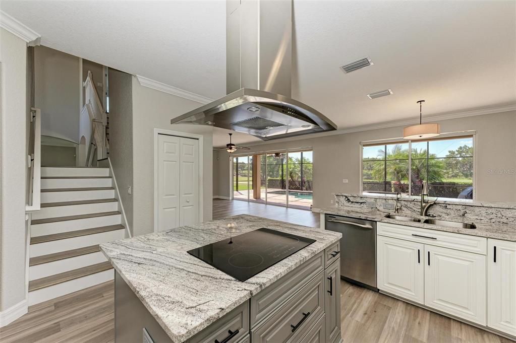 Kitchen & back stairway