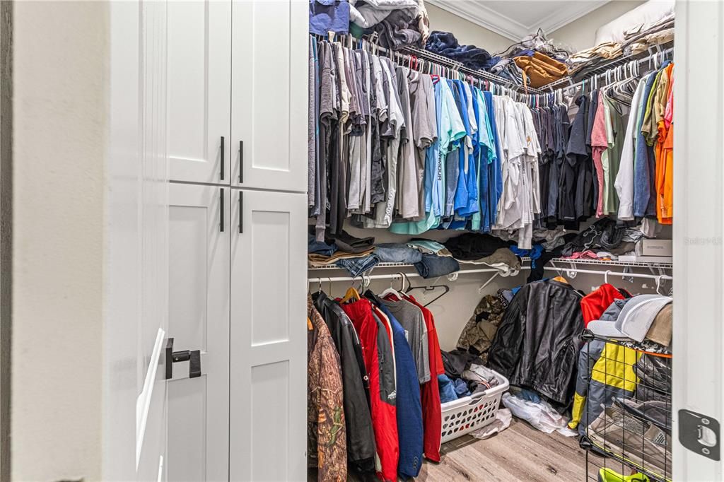 Walk-in closet with built-ins