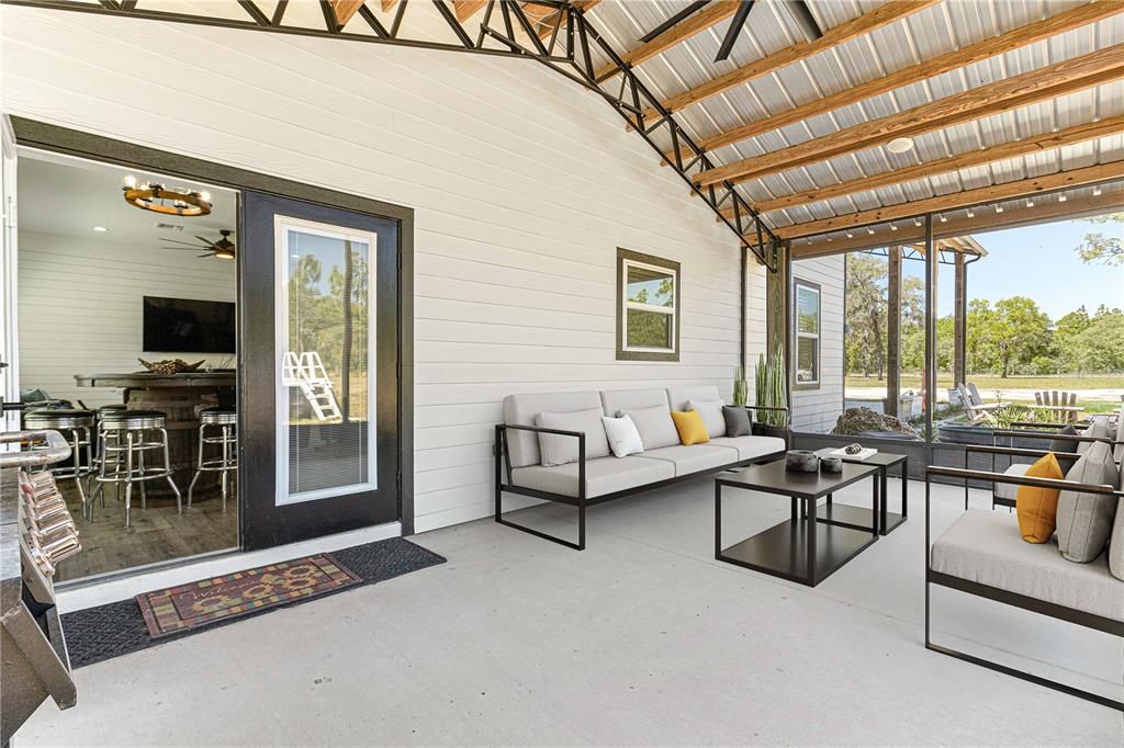Staged to show spacious outdoor living space