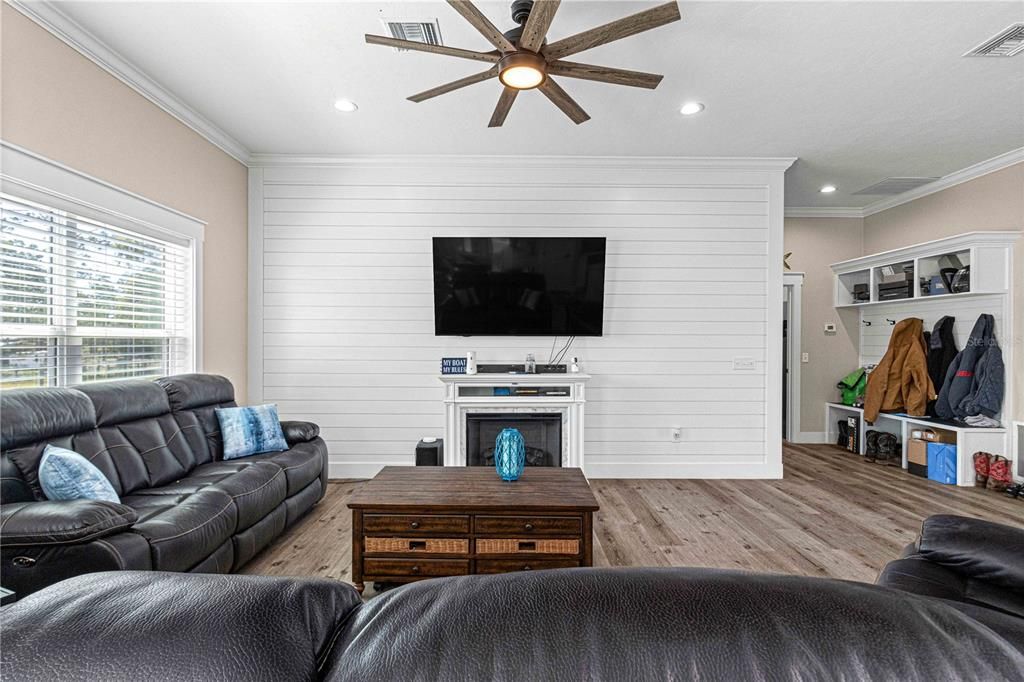 Shiplap accent wall
