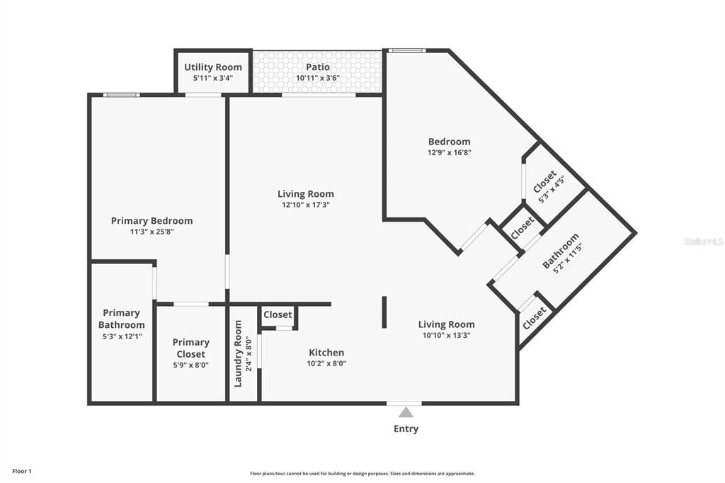 For Sale: $250,000 (2 beds, 2 baths, 1107 Square Feet)