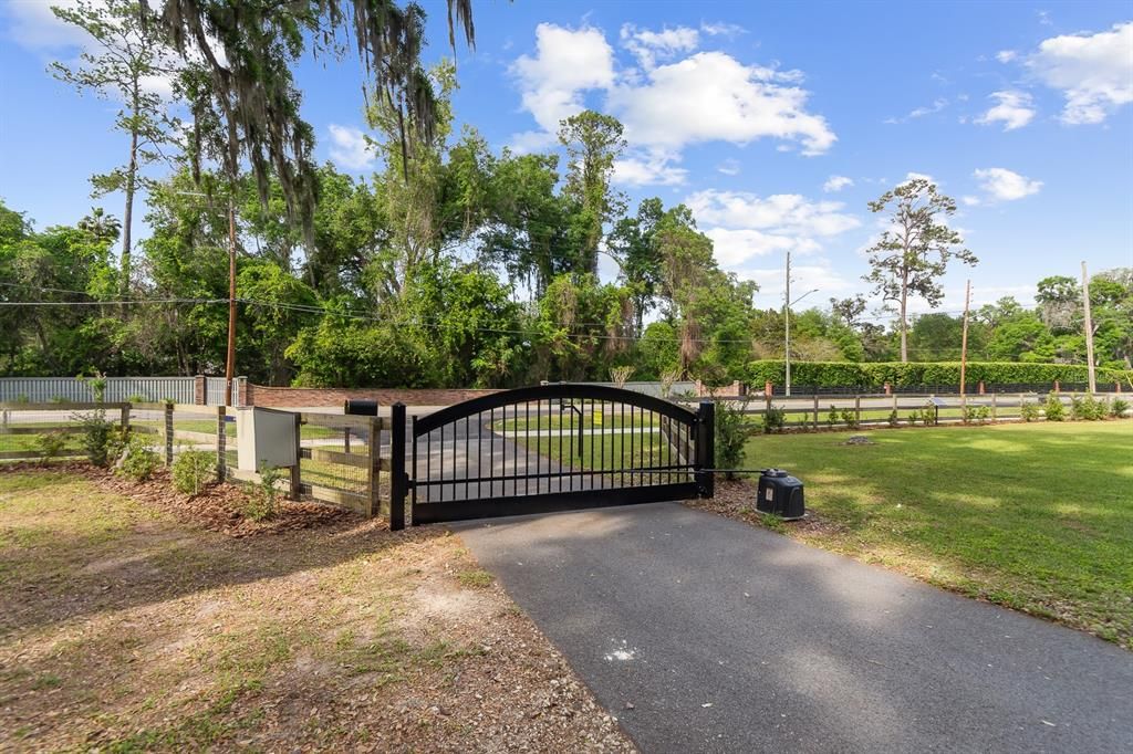 Gated entry with solar power