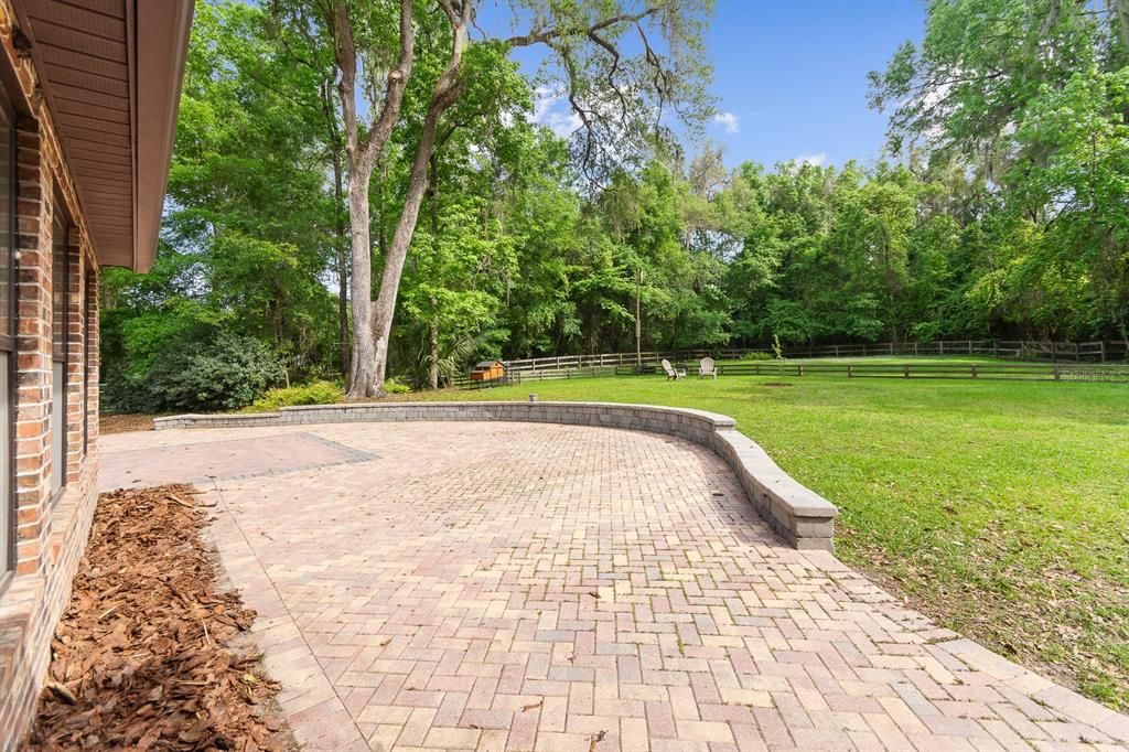 Large open paver patio