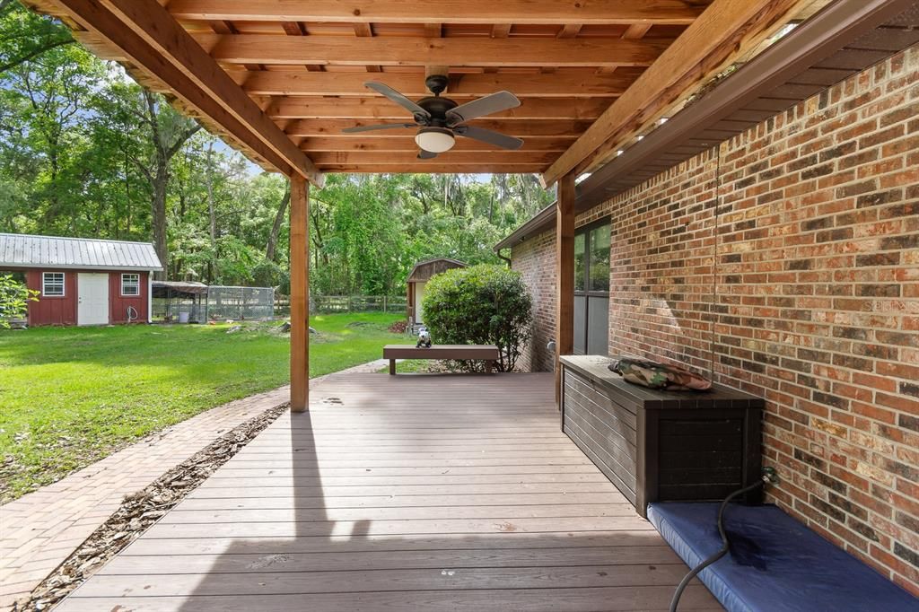 Deck with covered porch