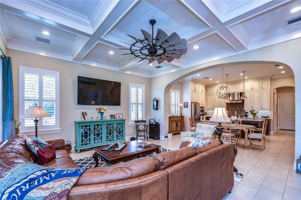 Beautiful coffered ceilings!