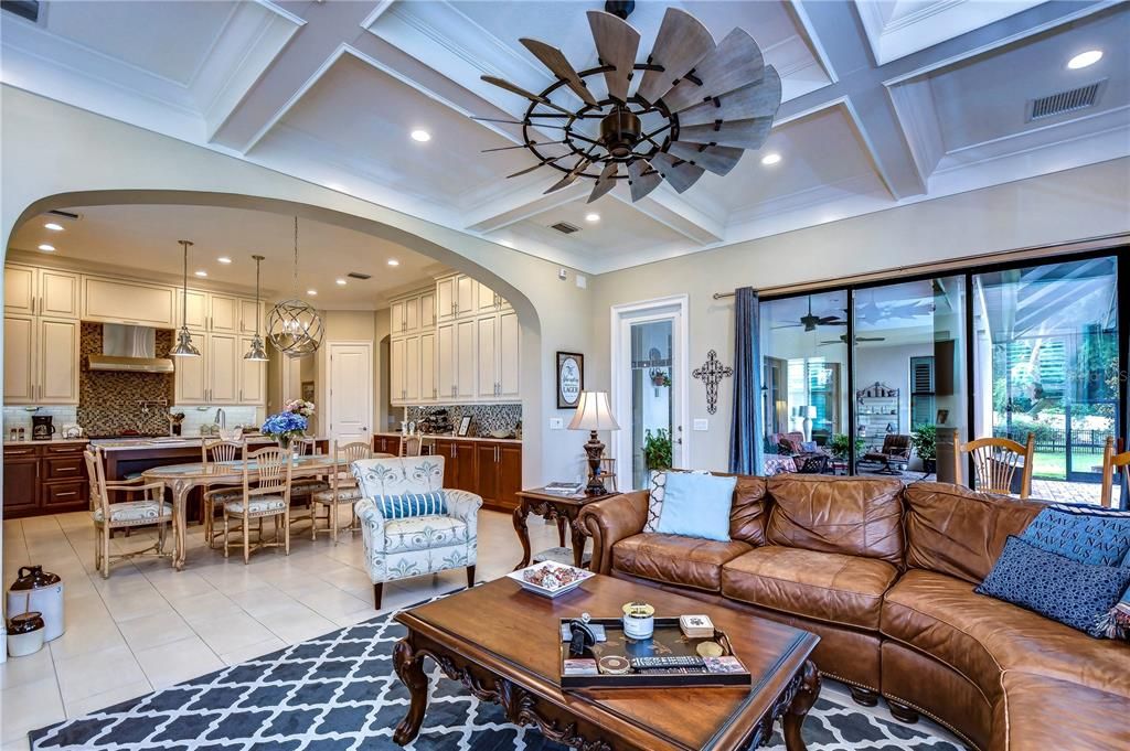 Family room features tons of space to relax or entertain!