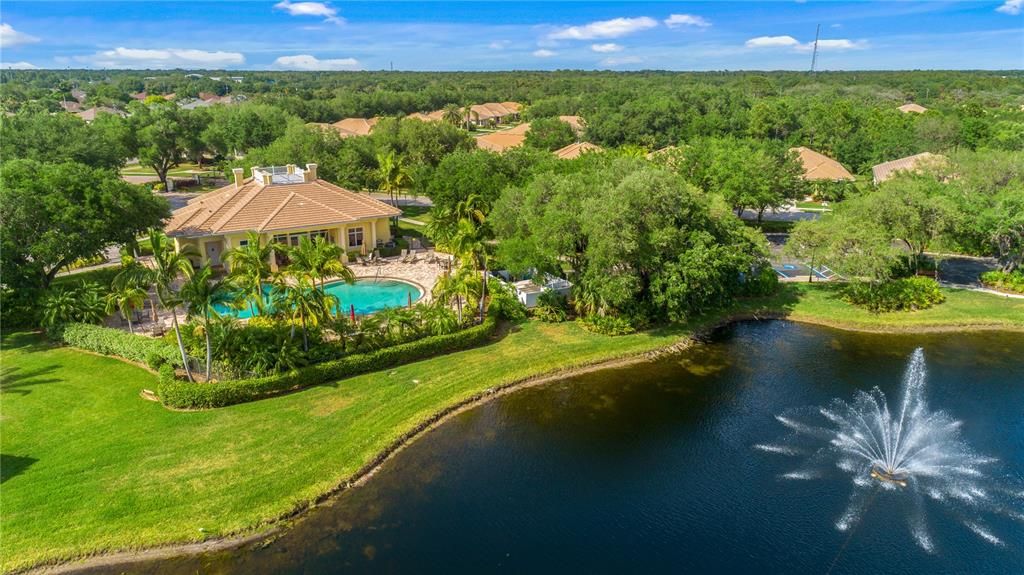 Tropical cluhouse and pool