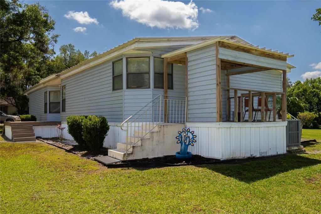 Open side porch.