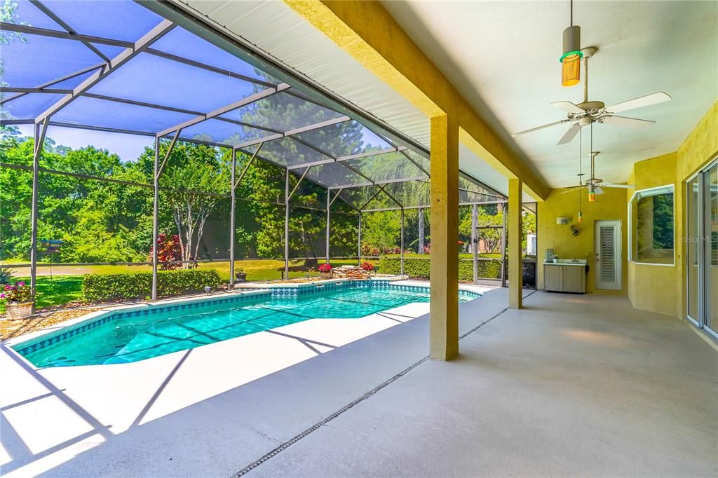 Unstaged Covered Patio