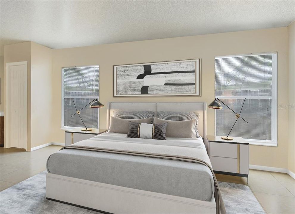 A generous PRIMARY SUITE awaits with twin windows for more great natural light, WALK-IN CLOSET and a well equipped en-suite bath. Virtually Staged.